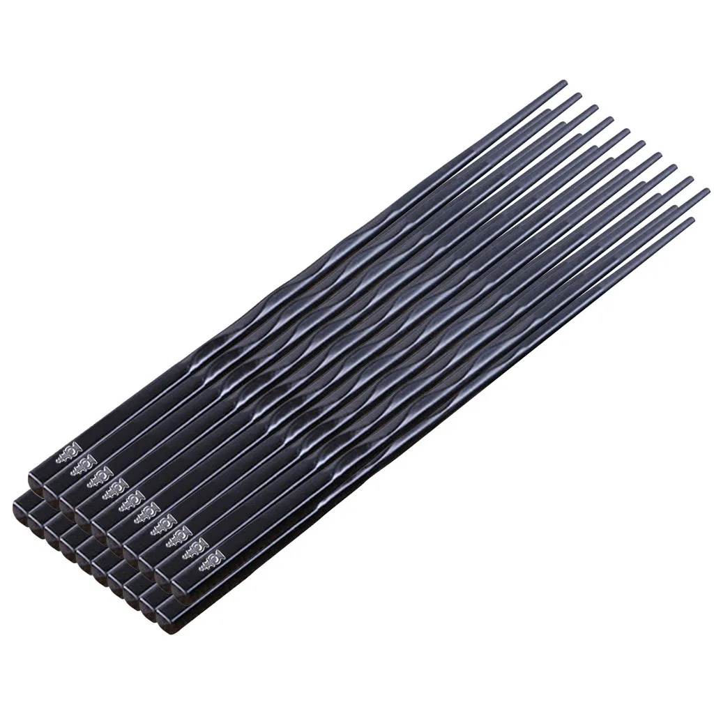 10 японских палочек для еды из сплава Нескользящие палочки суши китайские