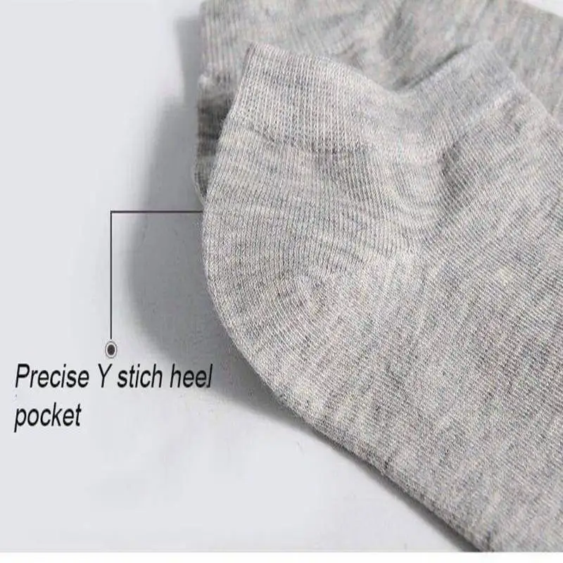 

5 Pairs/Lot of Four Seasons Men's and Women's Socks Black White and Gray Solid Color Boat Socks Cotton Sports and Leisure Socks