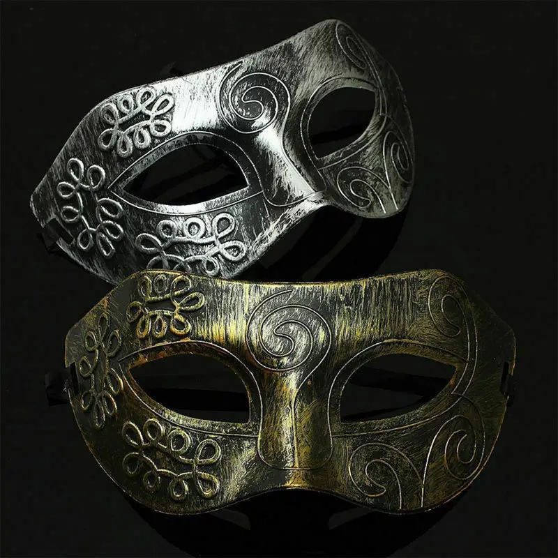 

Fashion Party Face Mask Men Burnished Antique Silver/Gold Venetian Mardi Gras Masquerade Party Ball Mask For Adults