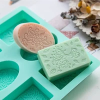 6 cavity rectangle oval silicone soap mold diy handmade chocolate form cake mould supplies craft decorating making tools