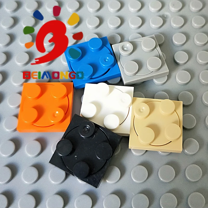 Бесплатная доставка! Строительные блоки BEIMONGO MOC поворотный элемент * 2x2