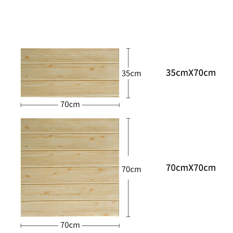

3D Wallpaper Self Adhesive Woodr Grain Wall Sticker Soft Package Kindergarten Walls Decoration Waterproof Foam Wall Sticker