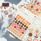 3 шт., наклейки в горошек с мультяшным медведем