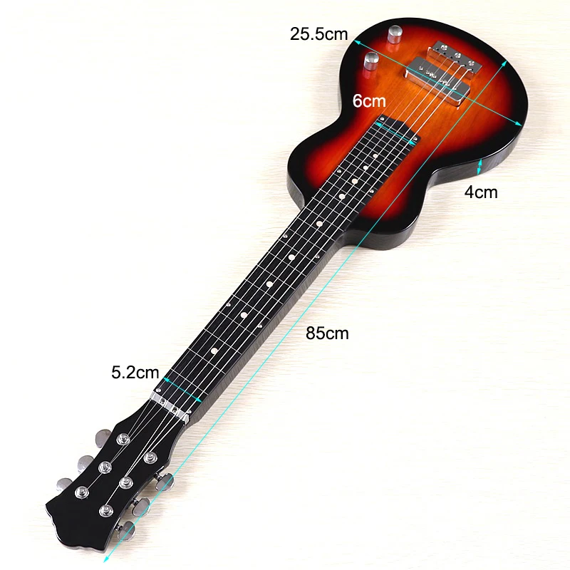 hawaiian gitarre e gitarre hals durch 34 zoll mini gitarre sunburst farbe 6 string e gitarre 26 bünde reise gitarre free global shipping