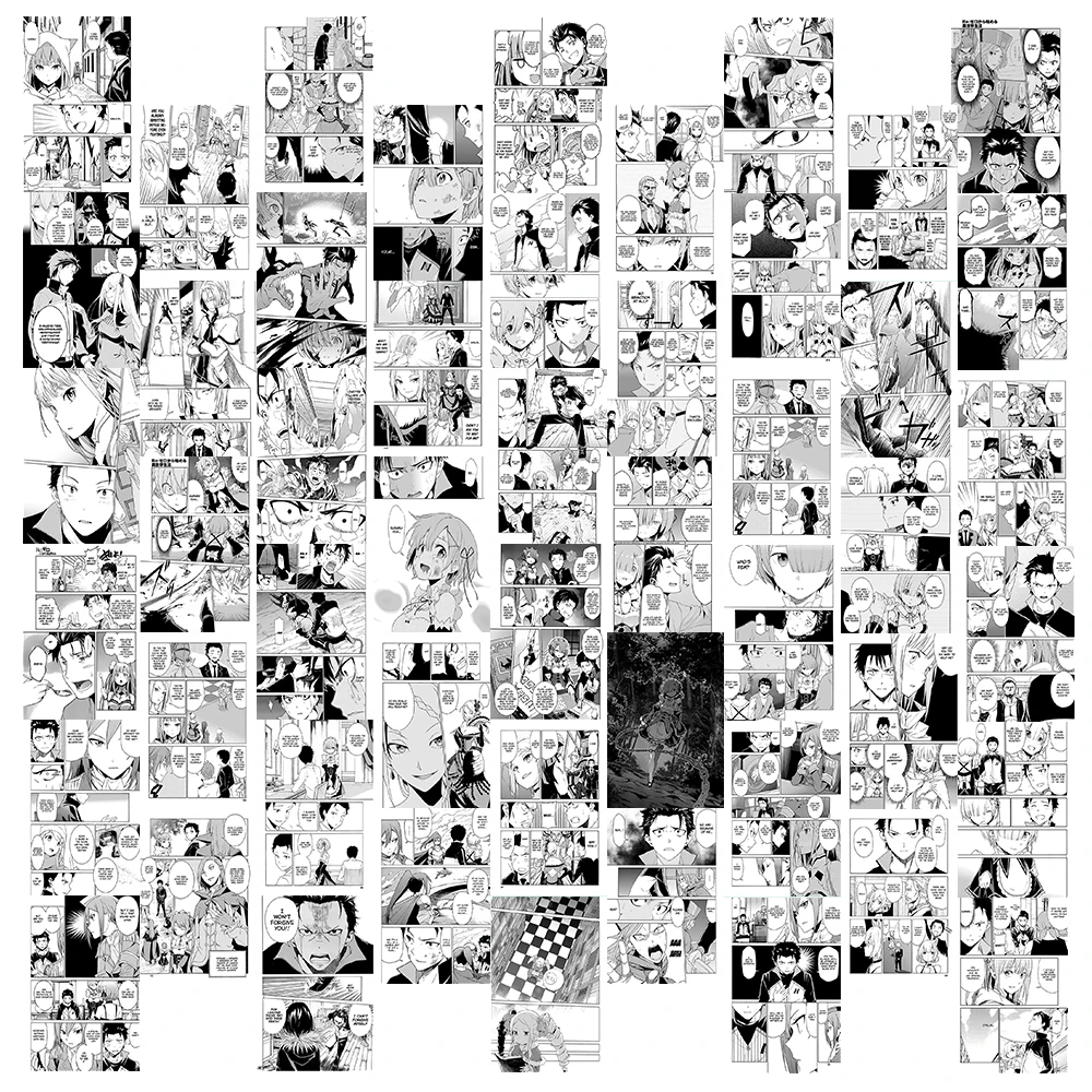 

50 шт. знаменитых японских аниме Re:Life In A другой мир от нуля настенный коллаж набор для настенного искусства открытка реквизит декор для спаль...