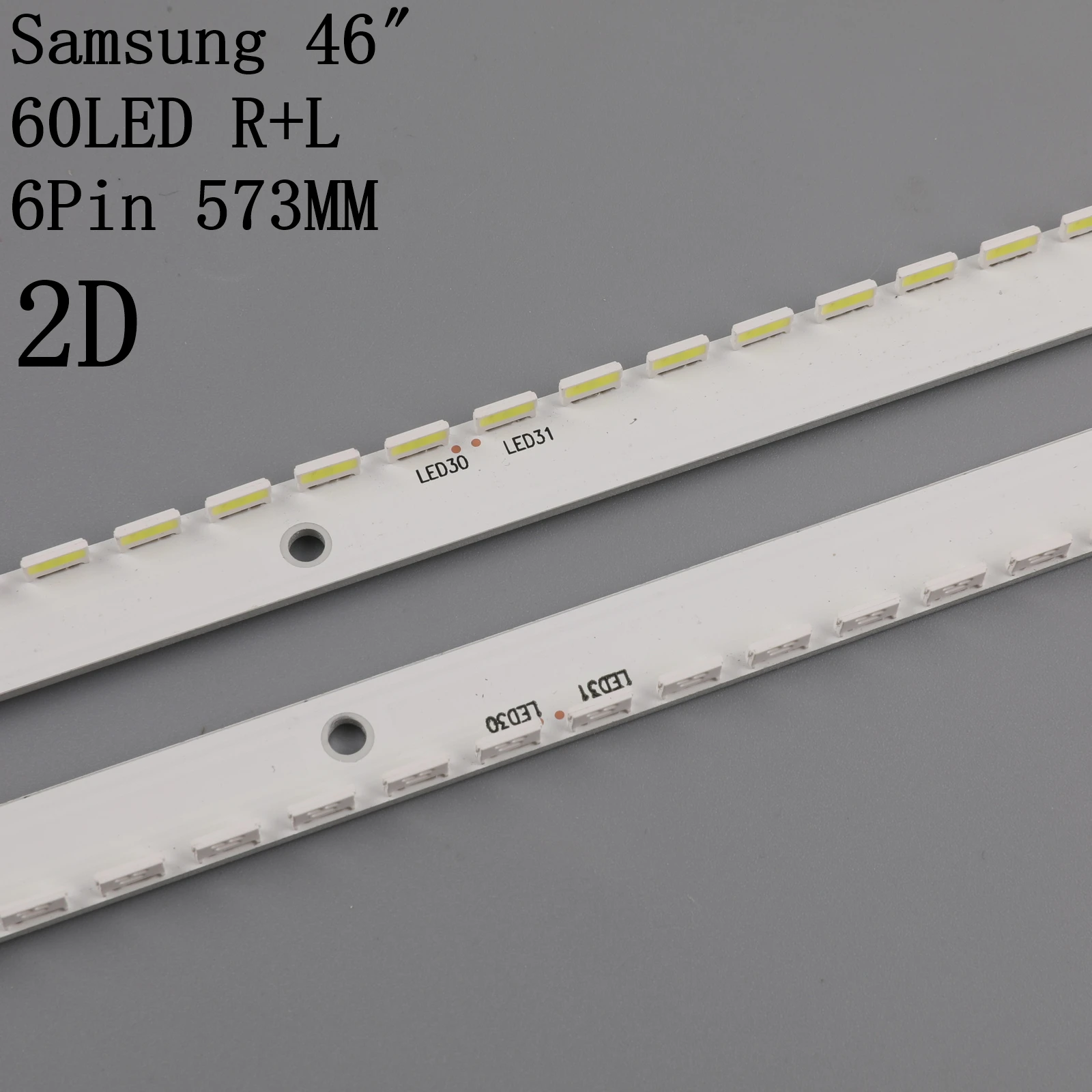 New 2 PCS/set 60LED 572mm LED Backlight strip For Samsung UA46ES5500R SLED 2012SVS46 7032NNB LEFT60 RIGHT60 2D