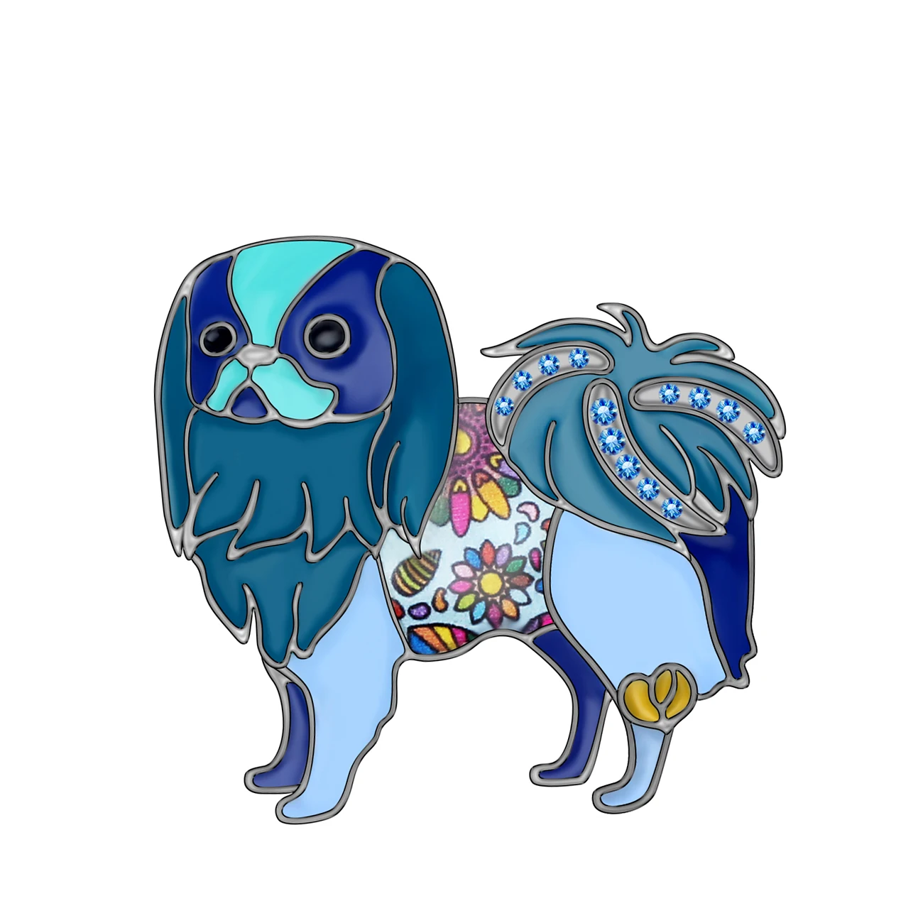 WEVENI эмалированный сплав японские броши в форме собаки булавка для одежды шарф