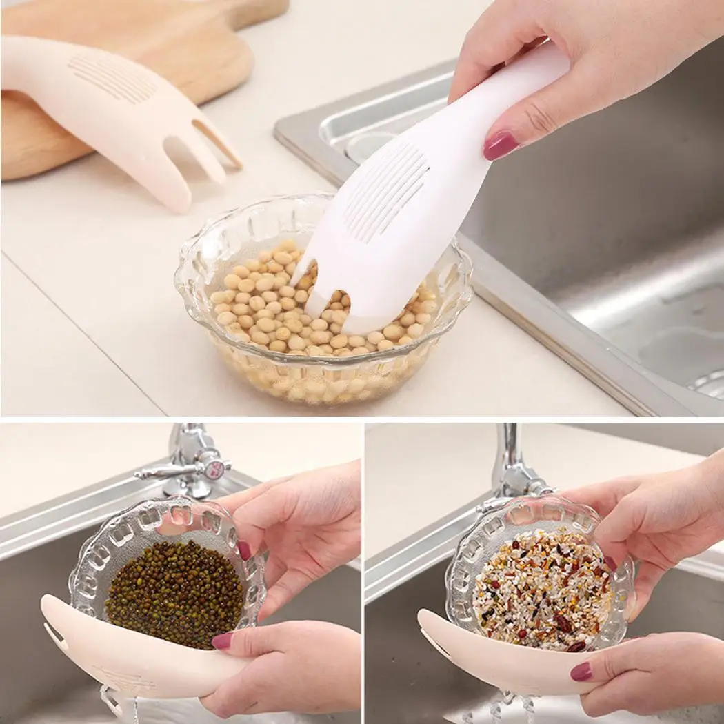 Прочный практичный с подвесным отверстием Ручной Кухонный белый/хаки рисовый