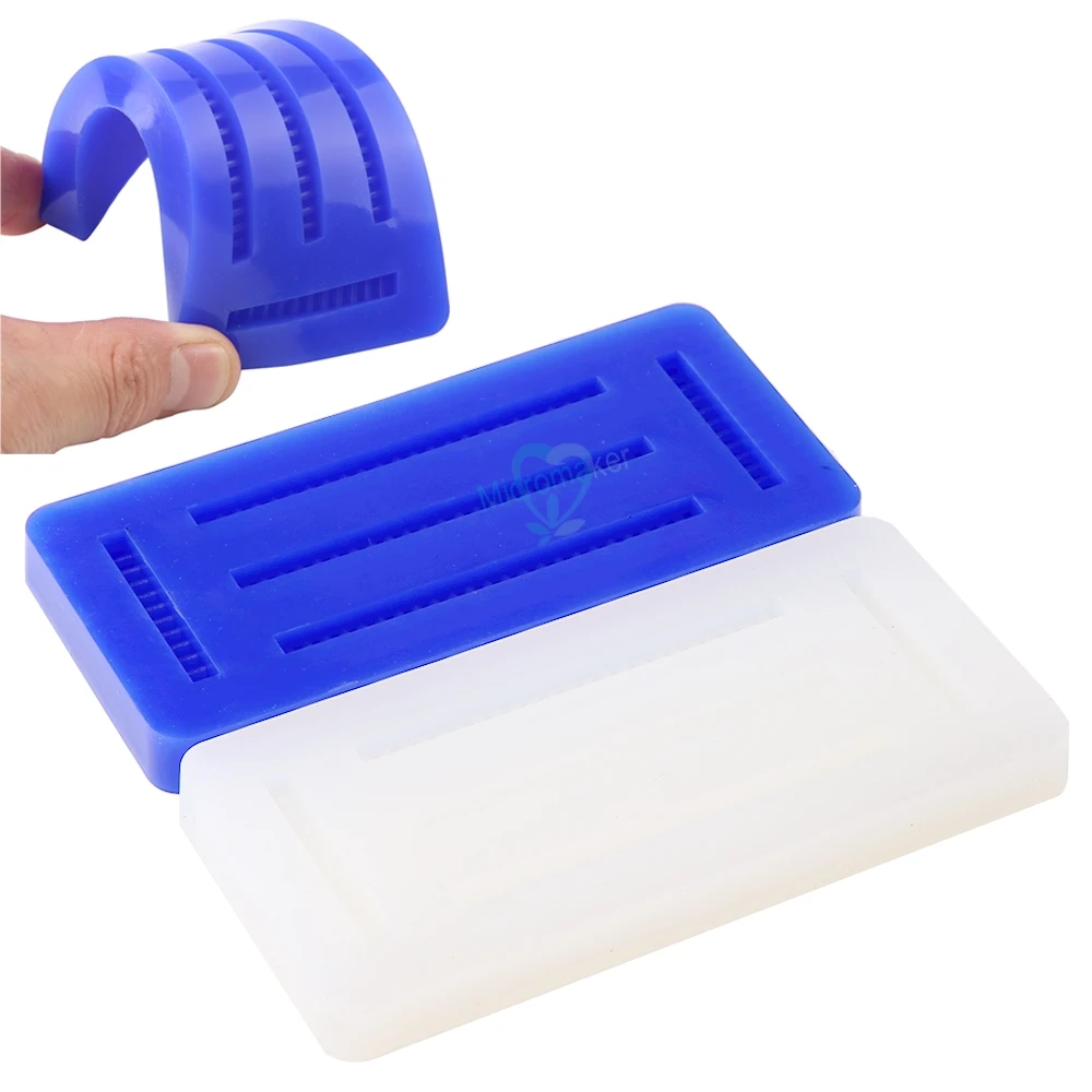 

1pcs Dental Inverted Silicone Rubber Wax Rim Slim Bite Block Individual Mold Base Denture Tray Implant Molding Mould