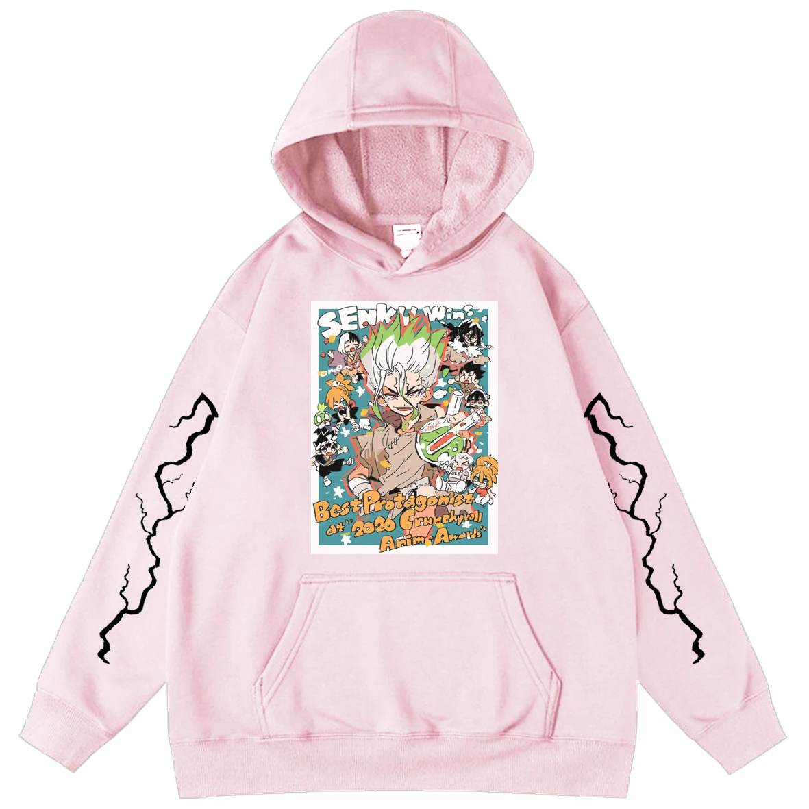 

Dr STONE Print Boys Girls Hoodie Anime Graphic Children's Hoodies Outerwear Fleece Hooded Sweatshirt Long Sleeve Tops Streetwear