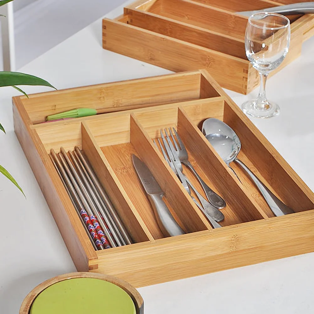 

1pc Chopstick Fork Storage Case Wooden Fork Container Kitchen Supply (Wood)