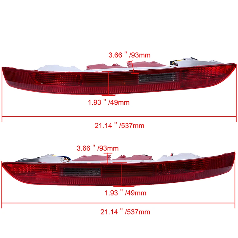 POSSBAY заднего бампера отражатель лампы красный стояночный тормоз светильник