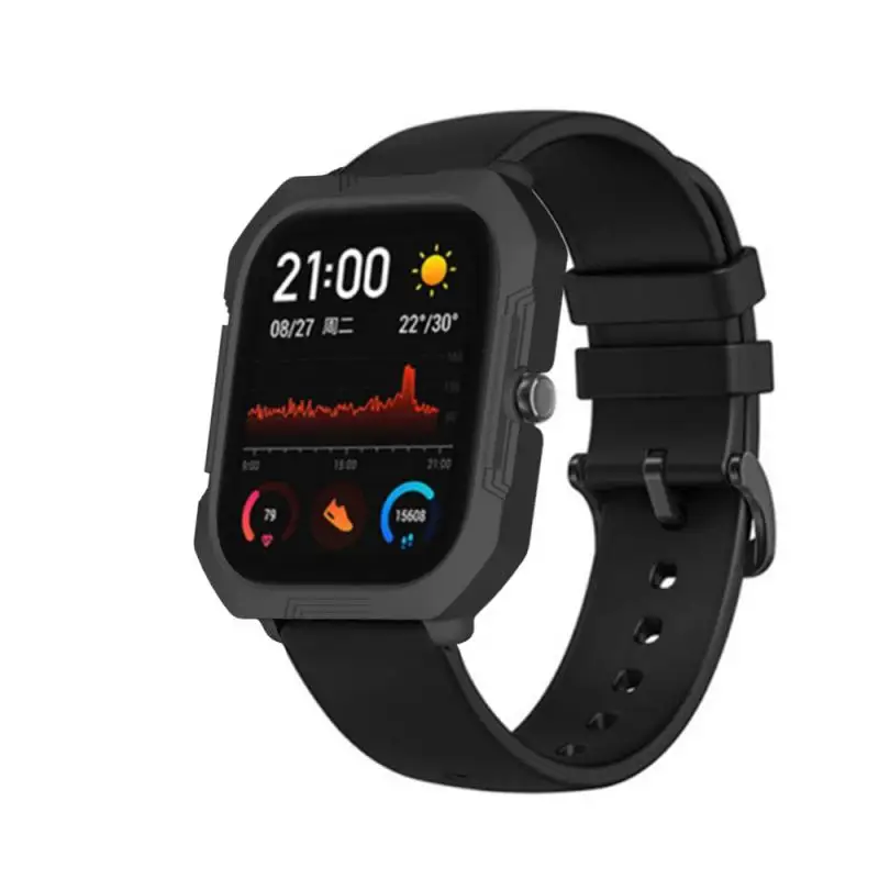 Жесткий защитный чехол из поликарбоната для смарт-часов AMazfit GTS модный однотонный