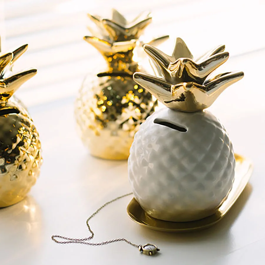 Творческий Ананас Копилка Сейф Детская Банк сбережений денег коробка для сбора