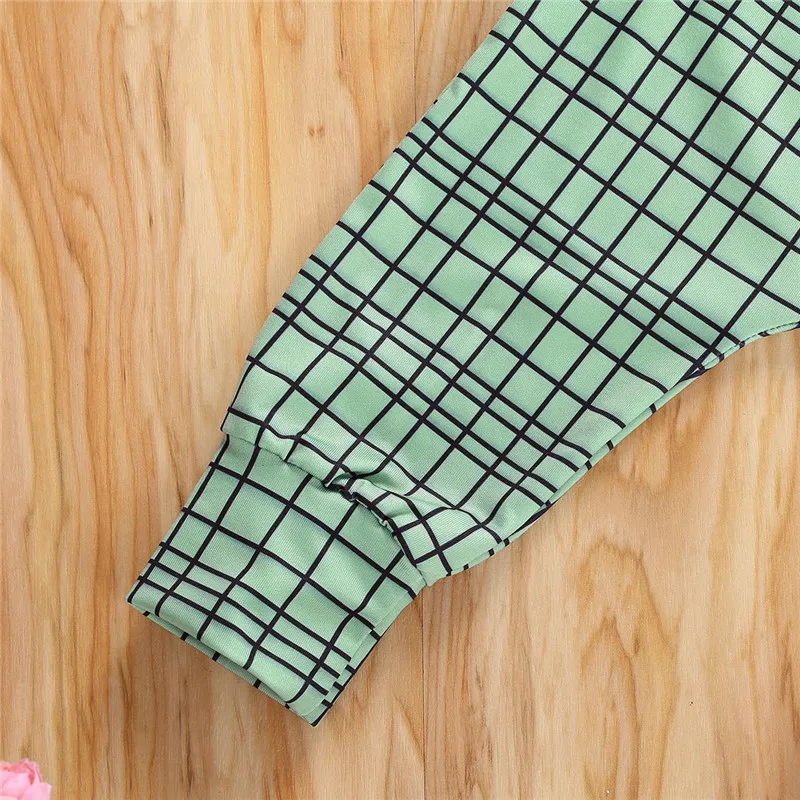 

2020 Fashion 0-4Y Baby Boys Girls Clothing Newborn Baby Boy Girl Letter Print Long Sleeve Tops+Plaid/Leopard Long Pants Headband