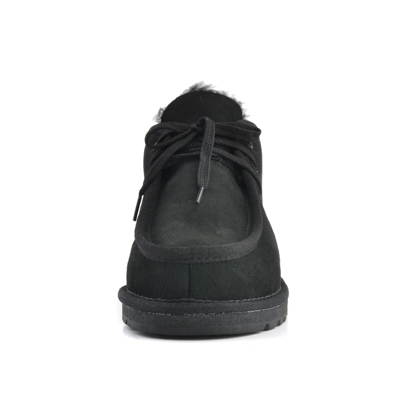 Модные Бекхэм зимние сапоги для мужчин Оксфорды со шнуровкой Зимние ботинки на