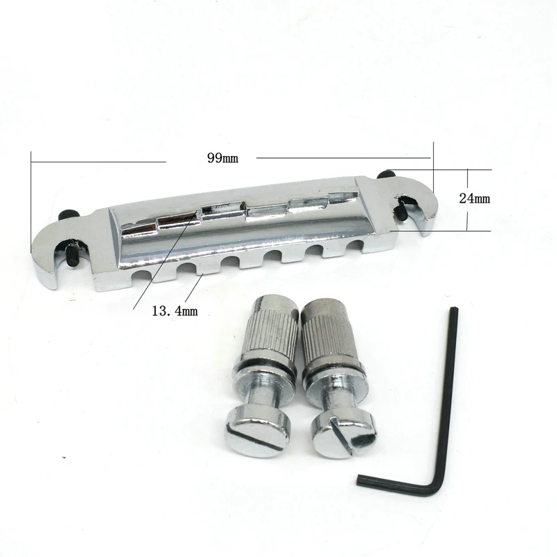 

Electric Guitar Bridge All-In-One Bridge Tailpiece Guitar Roller Saddle Bridge,for LP Electric Guitar