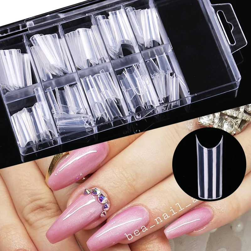 Professional Ultrathin False Nail Tips Trace-Free C arc Shallow Art Extension Tools | Красота и здоровье
