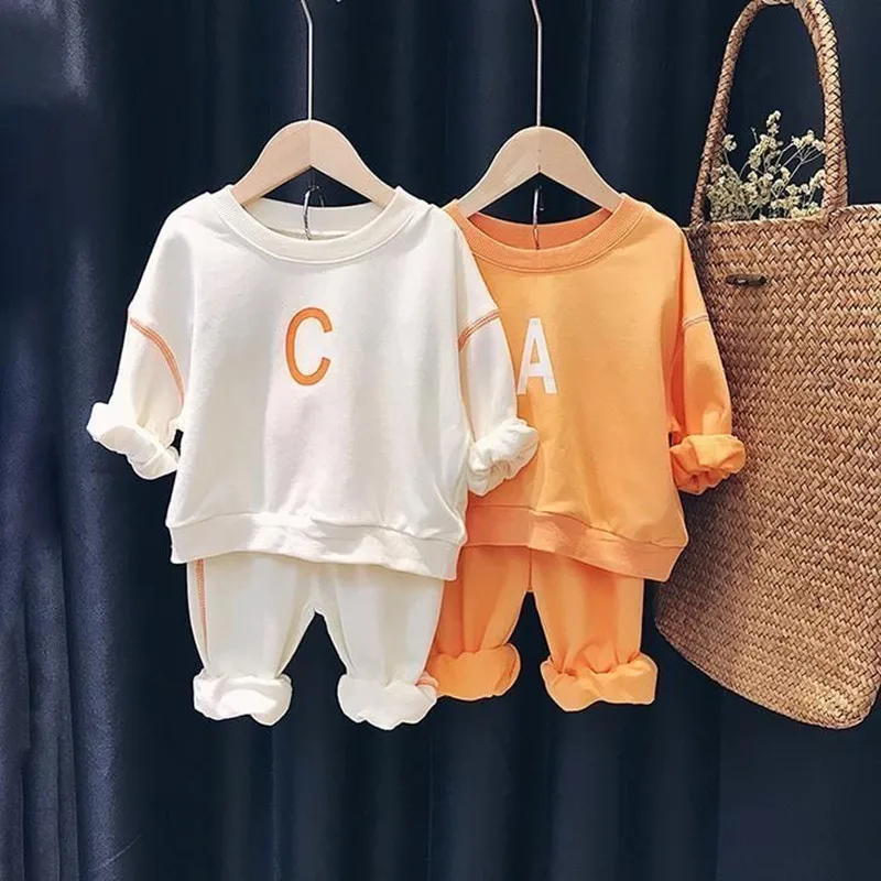 

Комплекты из чистого хлопка для мальчиков и девочек, детские новые зимние спортивные комплекты для мальчиков и девочек, платье pop itf