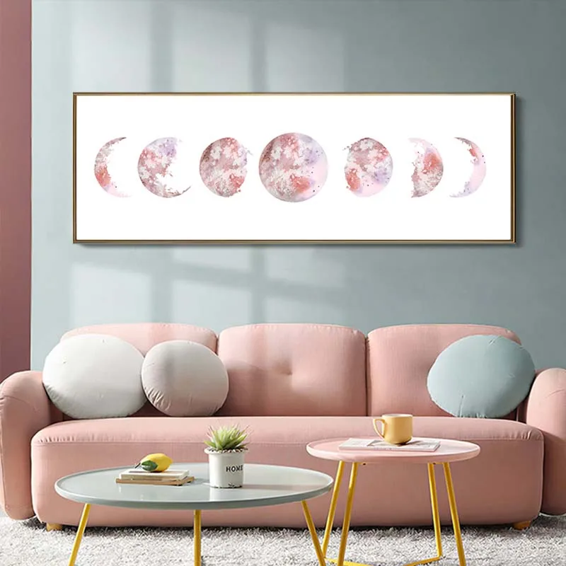 

Moon Phase Canvas Painting Minimalist Black and White Luna Wall Art Poster Print Big Size Abstract Pictures Nordic Home Decor