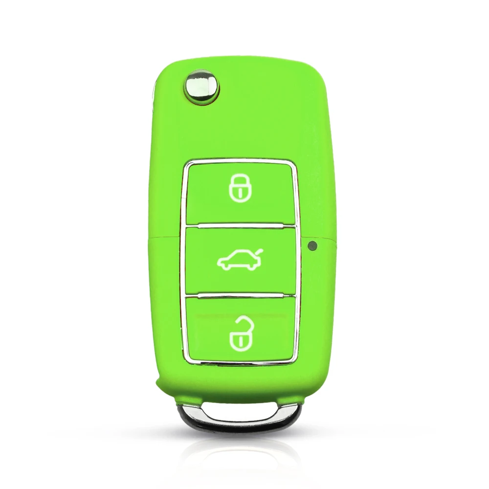 Складной чехол KEYYOU для автомобильного ключа флип-чехол с 3 кнопками Volkswagen VW Jetta Golf