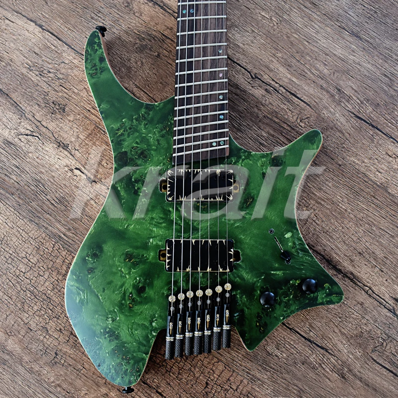 Krait безголовая гитара 7 струн strandberg безголовая гитара ольха дерево burl Топ