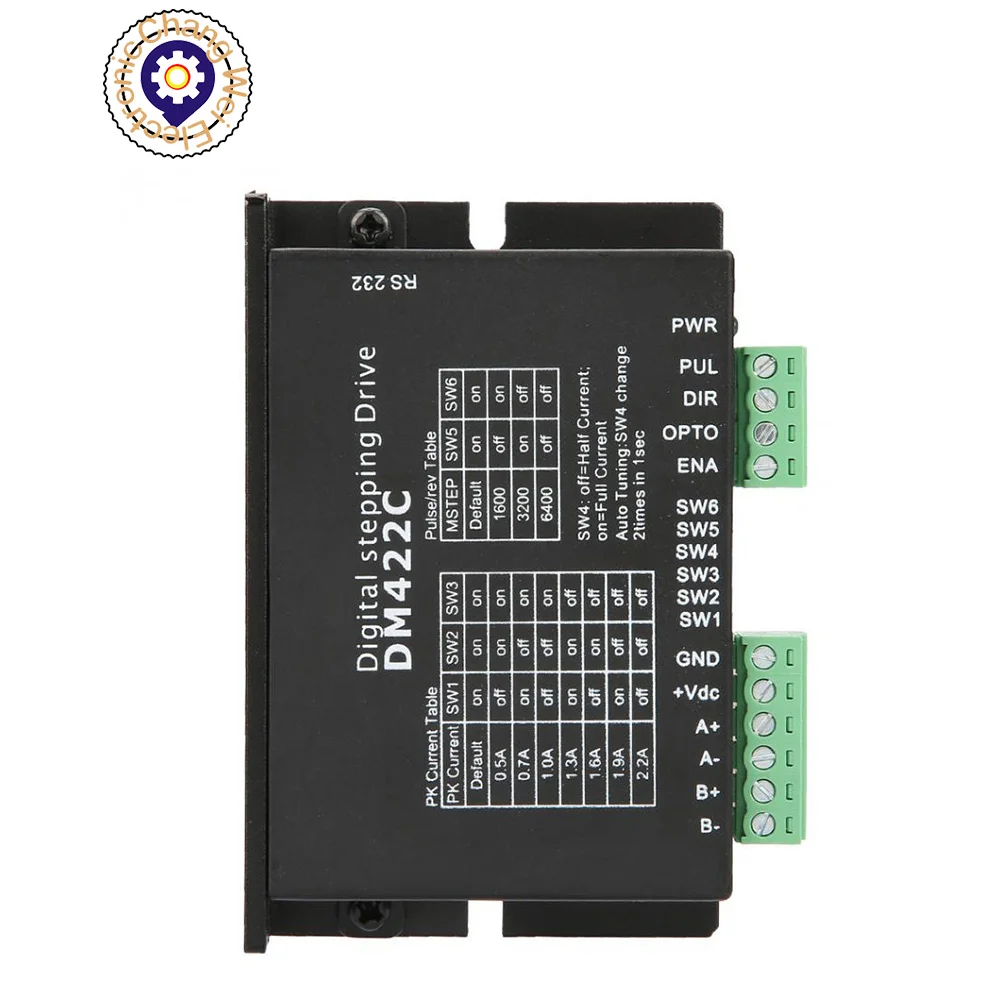 2-фазный шаговый мотор драйвер LeadShine DM422C до 40VDC / 2.2A 512 microstep для станок лазерной