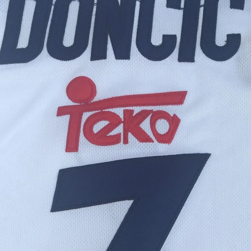 BG Баскетбол Майки TEKA 7 Doncic Джерси Вышивка Швейные на открытом воздухе спортивный