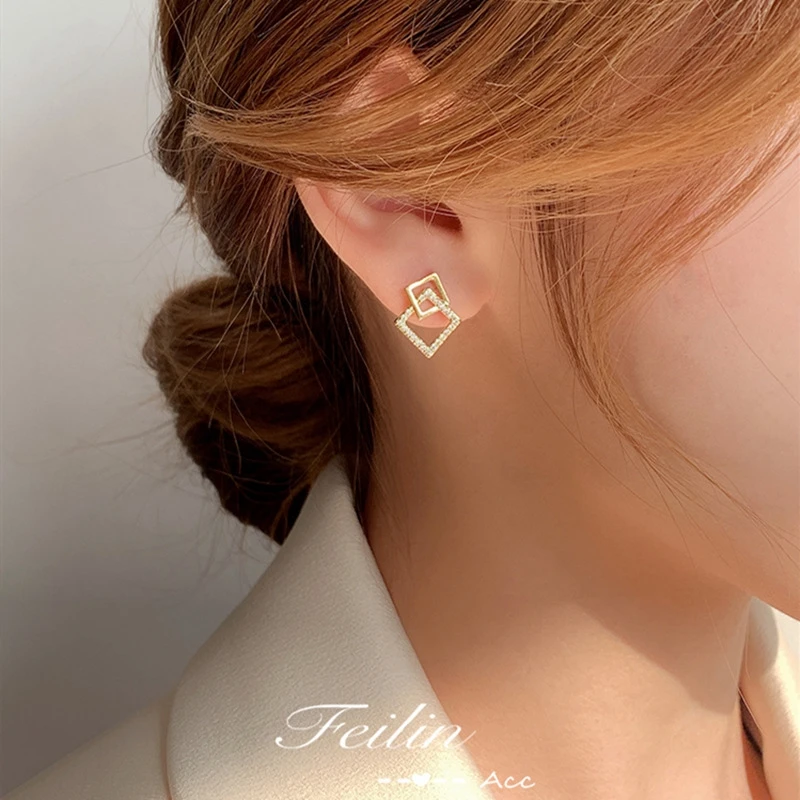 

2021 new trend S925 silver needle earrings exquisite and small ladies fashion earrings jewelry wholesale