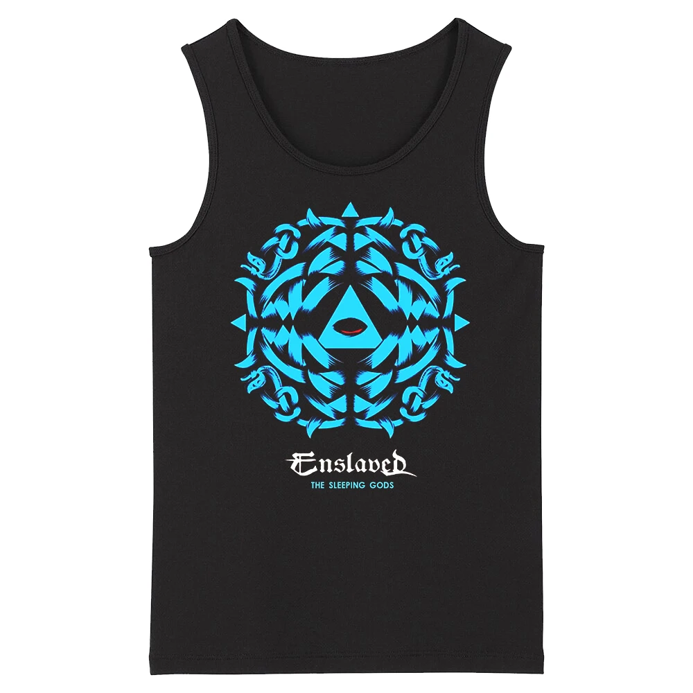 

Bloodhoof Enslaved Death Black Metal Heavy Metal Grindcore Deathcore Men Top Black Tank Tops Asian Groot