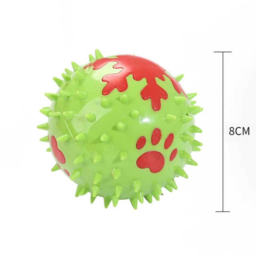 

Pet Dog Puppy Ball Sound Anti Bite Teeth Cleaning Cleaner Dental Care Chew Toy Training Ball Dog Toys Pet Supplies