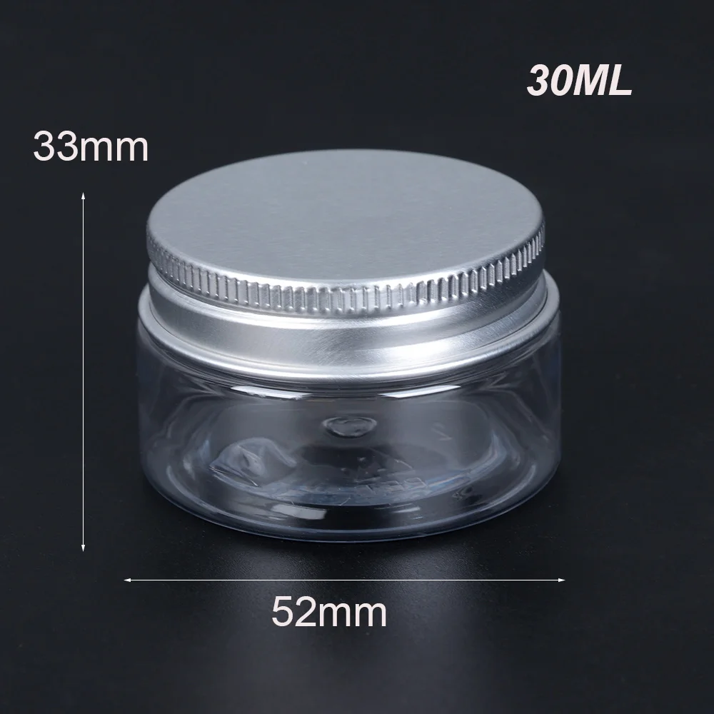 30ml 1 шт. Новая прозрачная алюминиевая крышка жестяной горшок косметический контейнер бальзам для губ бутылка для хранения масла Воск пустая банка домашняя организация - Цвет: 30ml