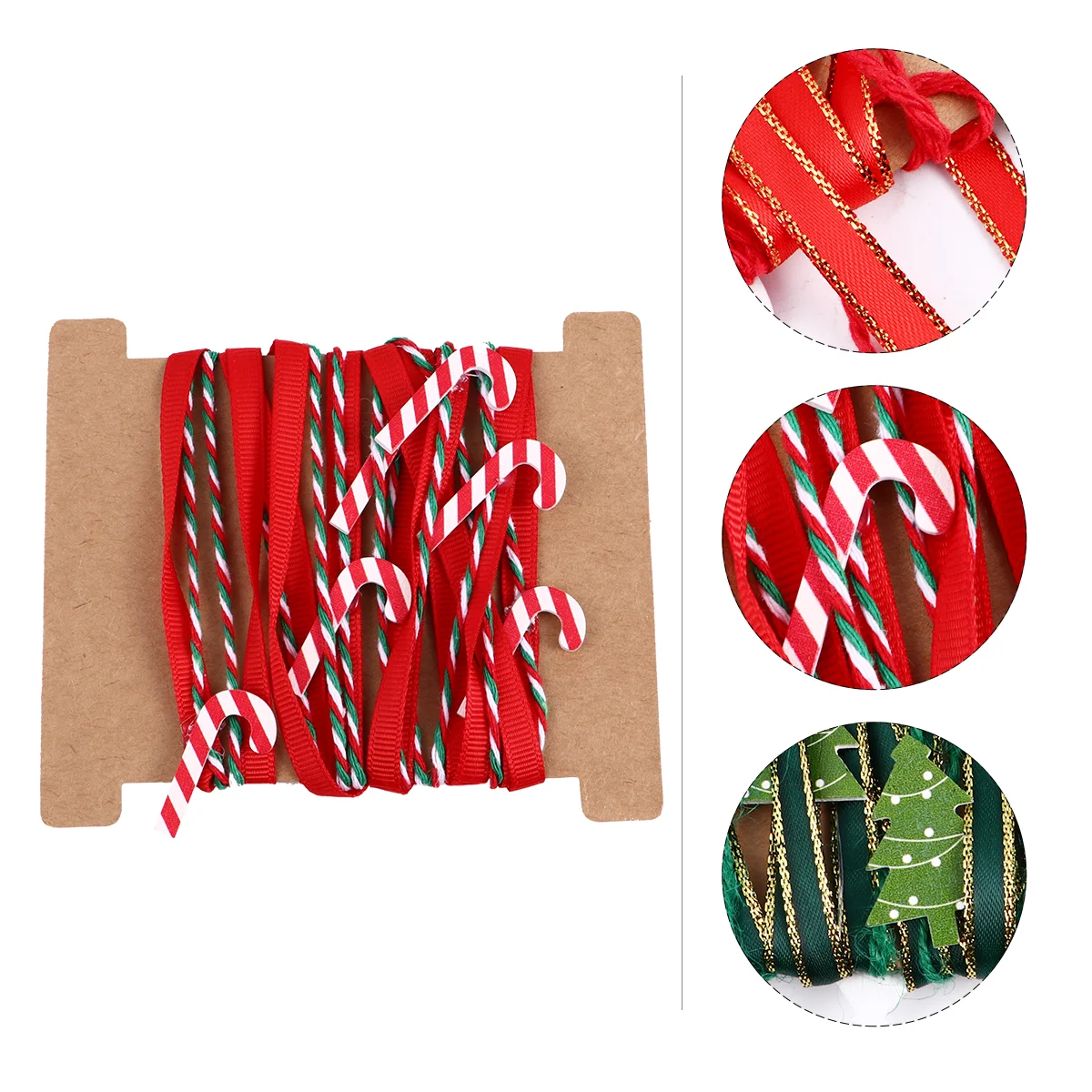 

4 Rolls Christmas Printed Ribbon Gift Wrapper Festival Decoration Ribbons