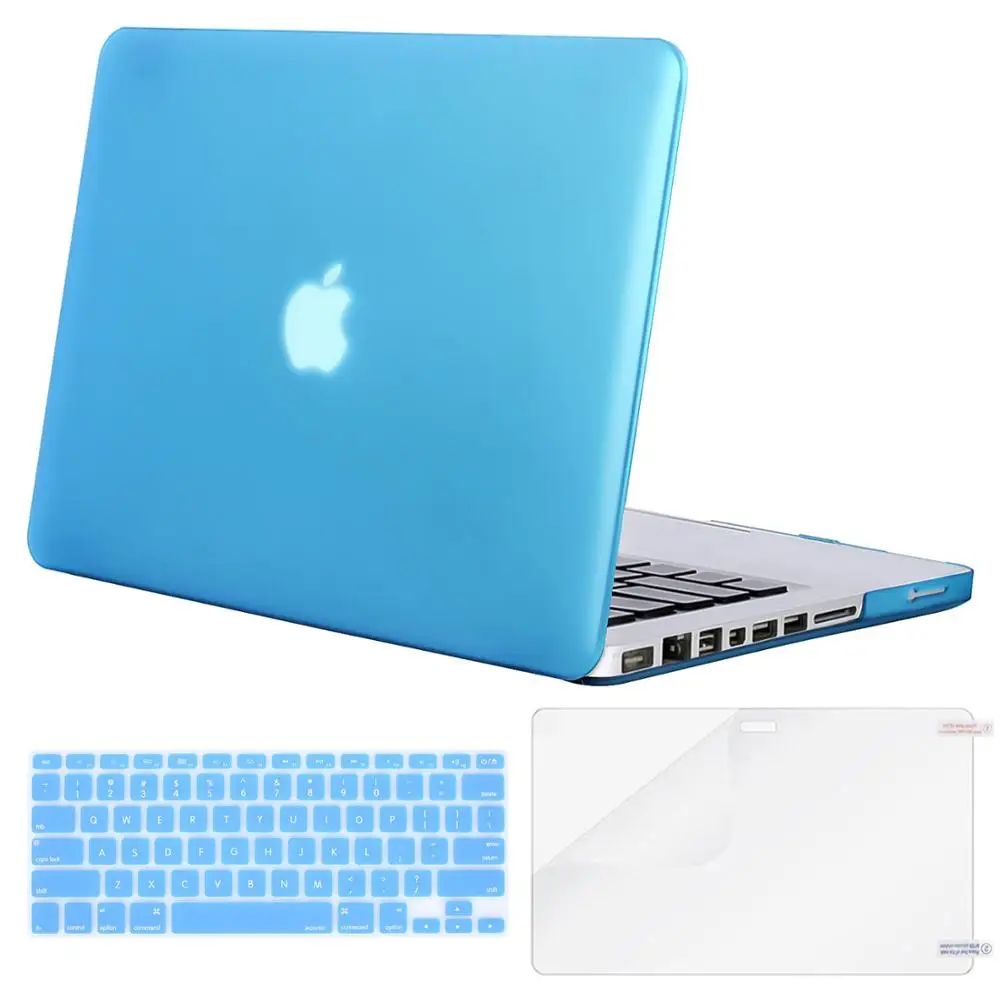 Чехол MOSISO для Macbook Pro 13 дюймов, чехол для ноутбука Macbook Pro 13 CD Drive A1278 2008-2012+ силиконовый чехол для клавиатуры - Цвет: Aqua Blue