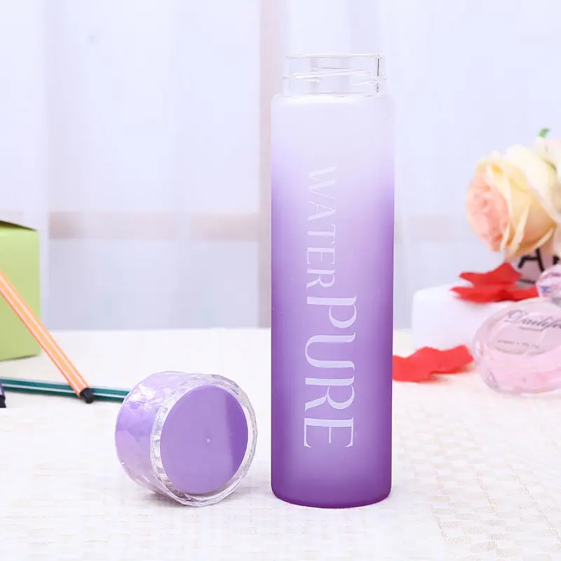 Милая матовая стеклянная чашка креативная для воды Женская Студенческая пара