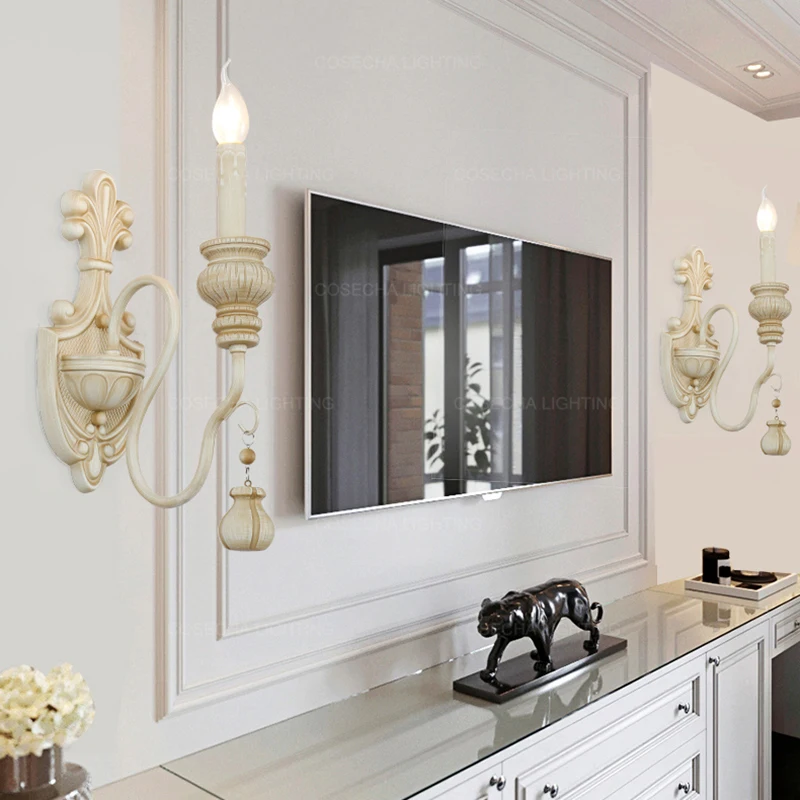 Винтажные Деревянные Настенные светильники с деревенским железным ретро бра