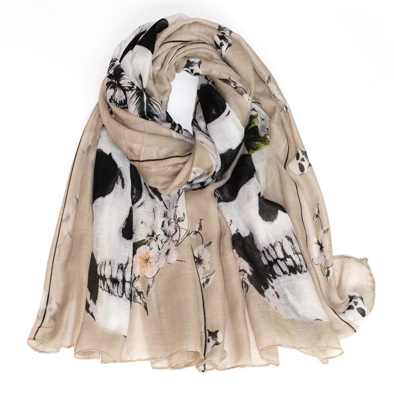 Новинка 2015 шали в виде черепа женские длинные мягкие аксессуары Классические