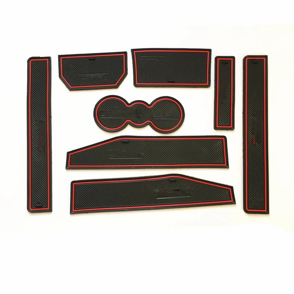 

Anti-Slip Car Door Rubber Cup Cushion Red Gate Slot Pad for Land Rover Range Rover Evoque 2012 2013 2014 2015 2016 2017 2018