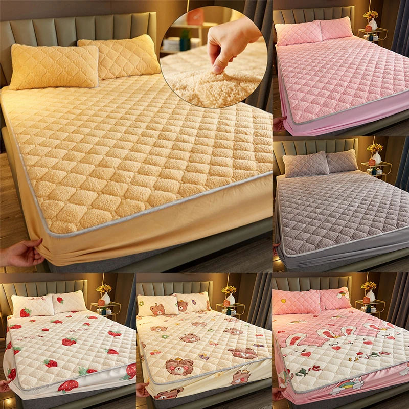 Новая стеганая Простыня из овечьей шерсти зимний бархат плюс соевое волокно