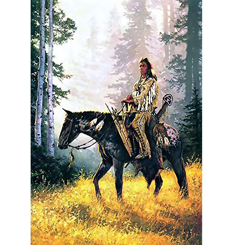 

Riding man. Figure DIY Digital Painting By Numbers Modern Wall Art Canvas Painting Christmas Unique Gift Home Decor 40x50cm