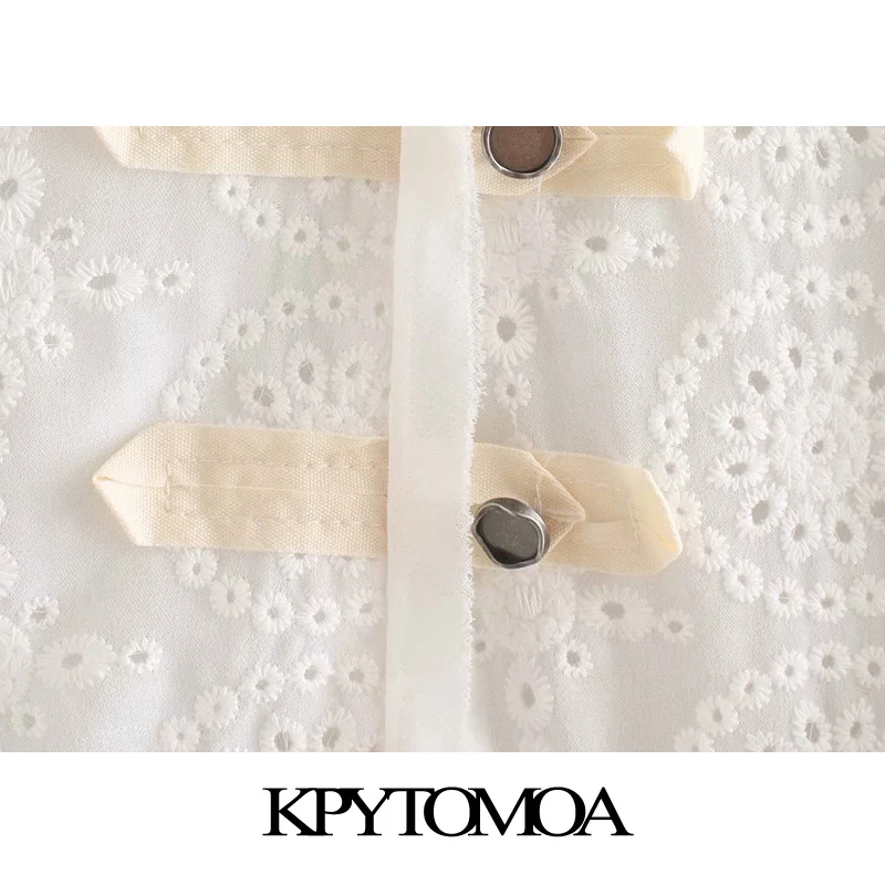 Женское Полупрозрачное платье-миди KPYTOMOA винтажное модное платье с вышивкой