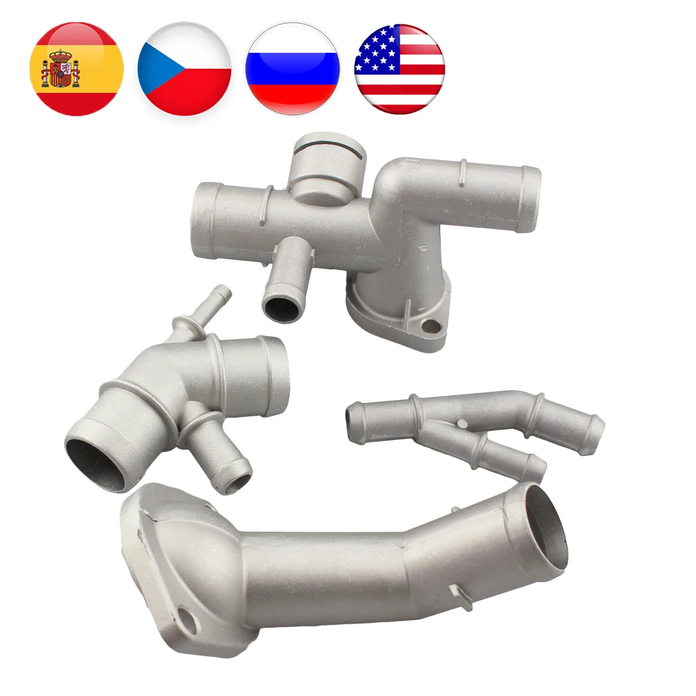 

Соединитель шланга охлаждающей жидкости для двигателя Jetta Golf MK4 Bettle A3 S3 TT Seat Ibiza, 4 шт., из алюминиевого сплава, 1,8 T