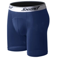 shionf super comfortable boxer underwear ice silk summer men panties 2pcspack soft moisture wicking xl 9xl long underpants