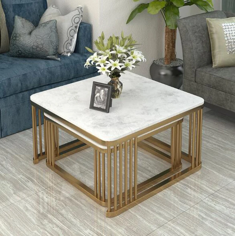Marble combination side table furniture журнальный столик living room end coffee table modern sofa center table square table offex archtech modern end table 24 in gold clear glass