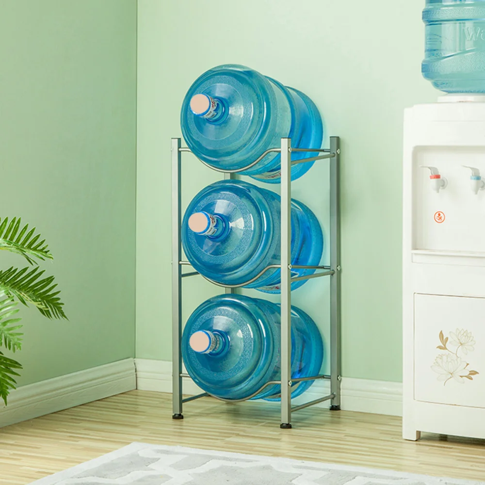 

3-Tier Water Rack Stainless Steel Heavy Duty Water Cooler Jug Rack Water Bottle Storage Rack Home Bottle Holder for Home