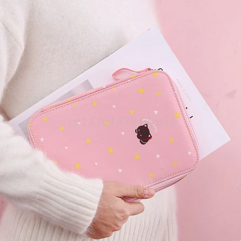 Корейский Многофункциональный холщовый чехол для карандашей большая емкость