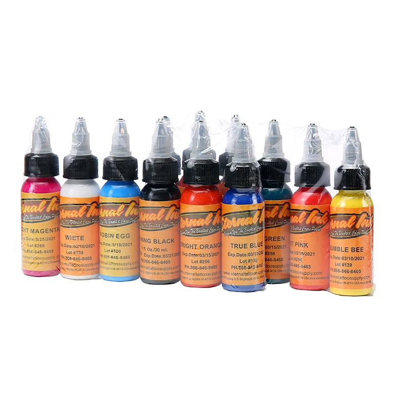 30ml/ Bottle Tattoo Ink Set Microblading Permanent Makeup Tattoo Pigment 14PCS Cosmetic Tattoo Paint Eyebrow Eyeliner Lip Body