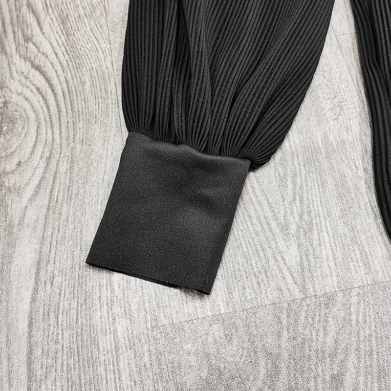 

SISPELL Casual Knitting Jumpsuits For Female Stand Collar Lantern Long Sleeve High Waist Slimming Tie Feet Women's Jumpsuits