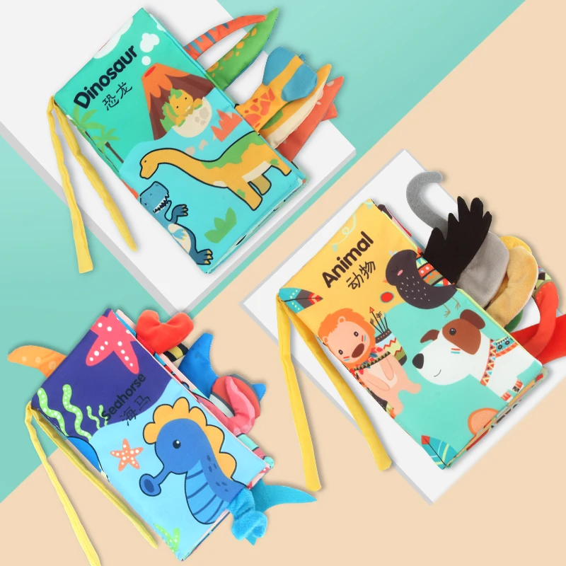 

Baby Books 0 12 Months Animal Tail Cloth Book Cloth Books For Babies Dinosaur Montessori Dinosaur Book For Toddlers Girls Gifts