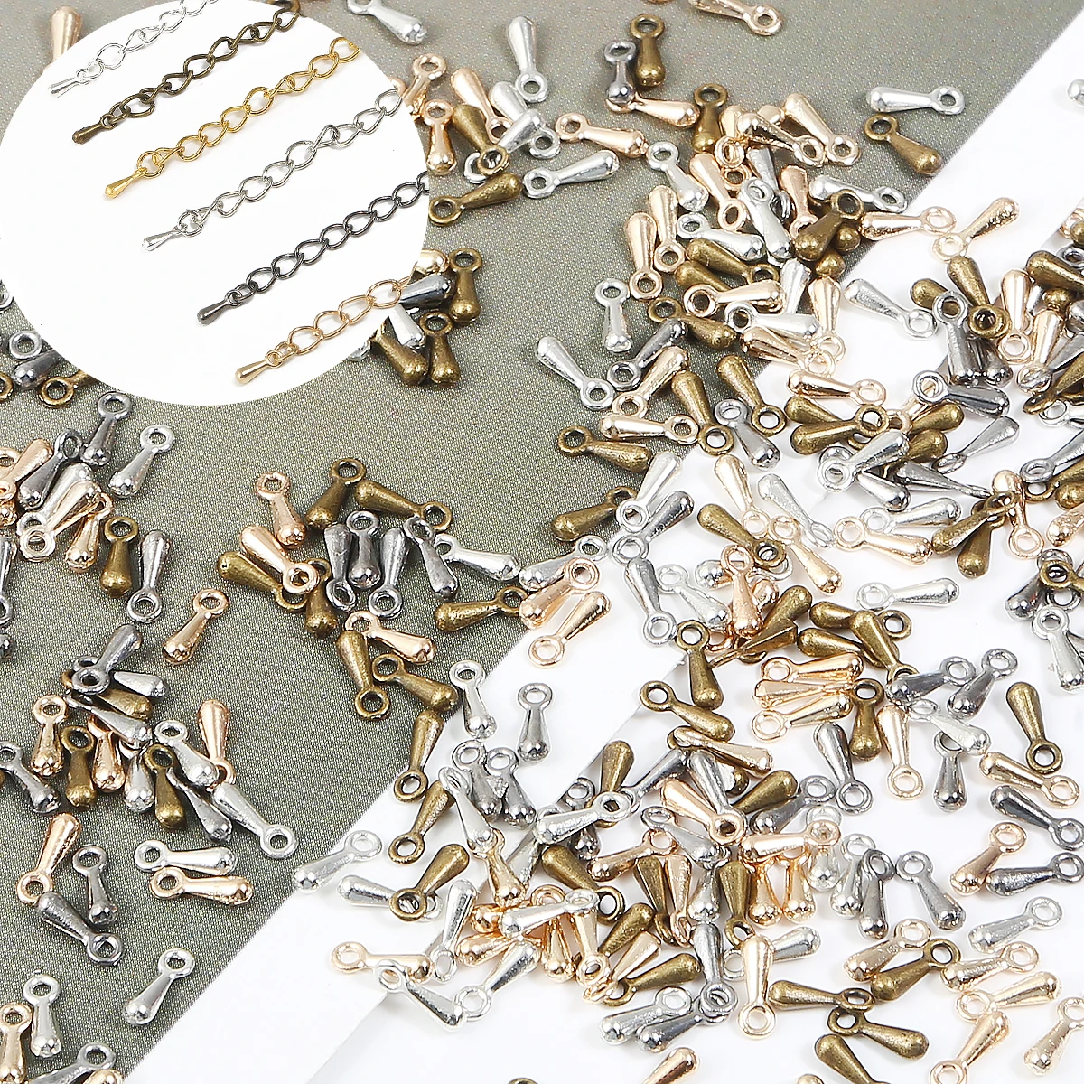 Горячие 2x7mm100шт/лот медные капли воды шнур используется для DIY ожерелье браслет